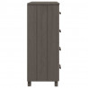 Komoda HAMAR, jasnoszara, 79x40x103,5 cm, lite drewno sosnowe