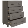 Komoda HAMAR, jasnoszara, 79x40x103,5 cm, lite drewno sosnowe