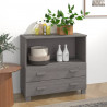 Szafka HAMAR, jasnoszara, 85x35x80 cm, drewno sosnowe