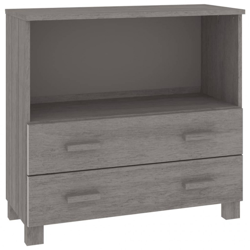 Szafka HAMAR, jasnoszara, 85x35x80 cm, drewno sosnowe