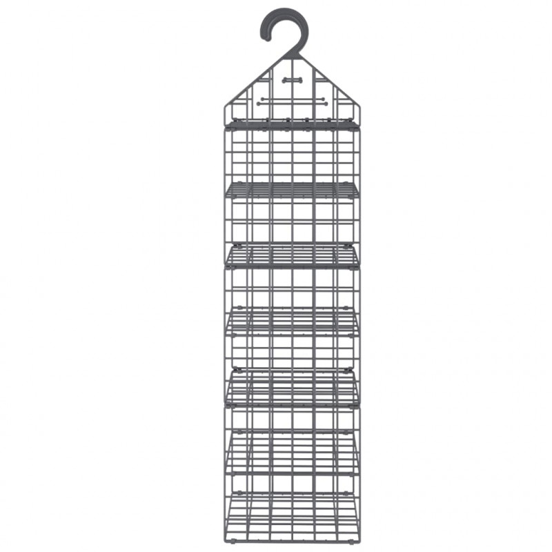 Wiszące organizery do szafy z 7 półkami, 2 szt.