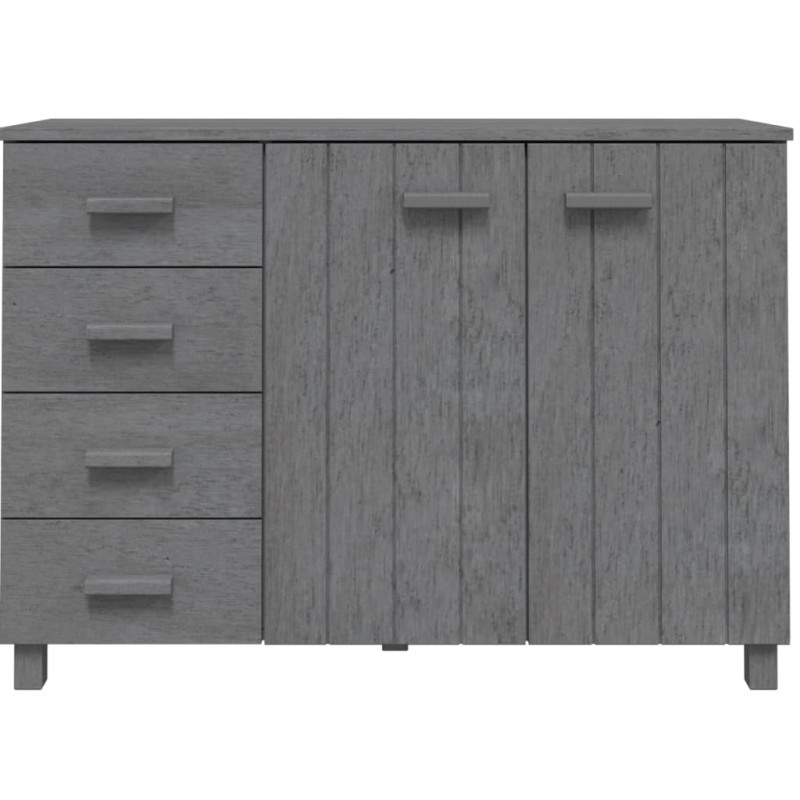 Szafka HAMAR, ciemnoszara, 113x40x80 cm, lite drewno sosnowe