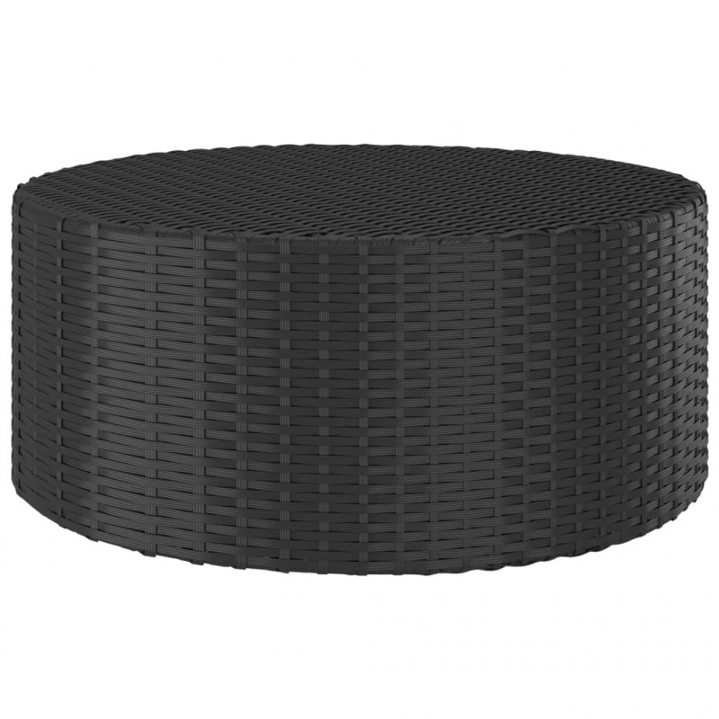 Stolik herbaciany, czarny, 68x68x30 cm, polirattan