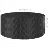 Stolik herbaciany, czarny, 68x68x30 cm, polirattan
