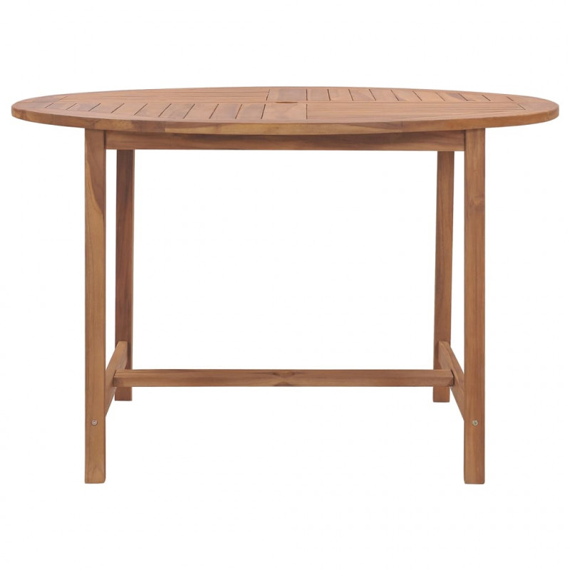Stół jadalniany do ogrodu, Ø110x75, lite drewno tekowe