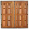 Stół ogrodowy z drewnianym blatem, szary, 90x90x75 cm rattan PE