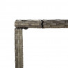 Stolik barowy ze szklanym blatem, szary, 180x70x110 cm