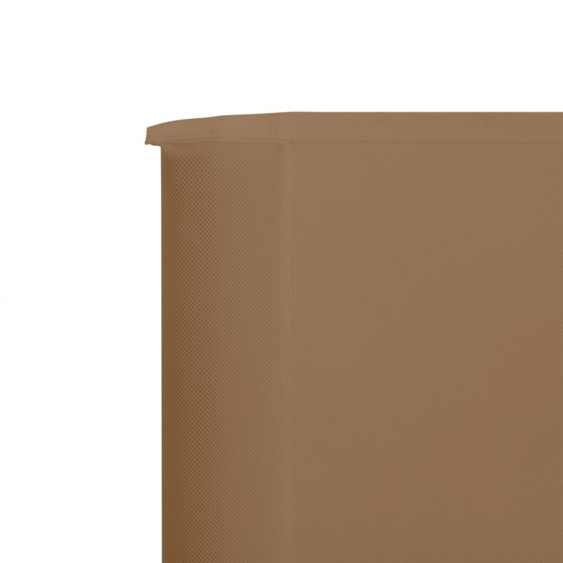 Parawan 5-skrzydłowy z tkaniny, 600x160 cm, kolor taupe
