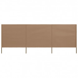 Parawan 3-skrzydłowy z tkaniny, 400x80 cm, taupe