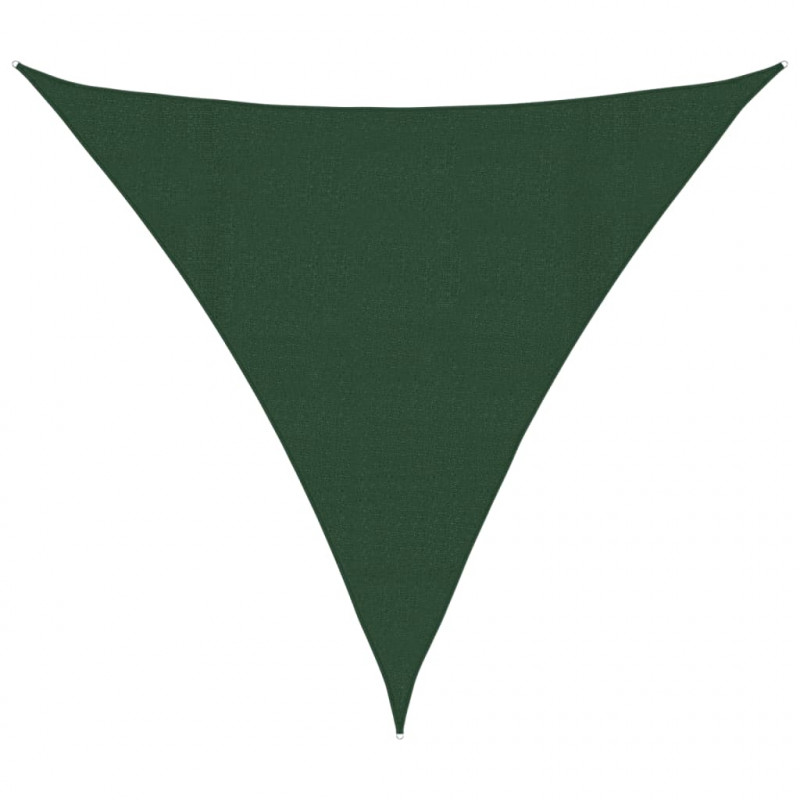 Żagiel przeciwsłoneczny, 160 g/m², ciemnozielony, 4,5x4,5x4,5 m