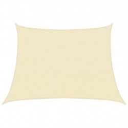 Żagiel przeciwsłoneczny, 160 g/m², kremowy, 4/5x3 m, HDPE