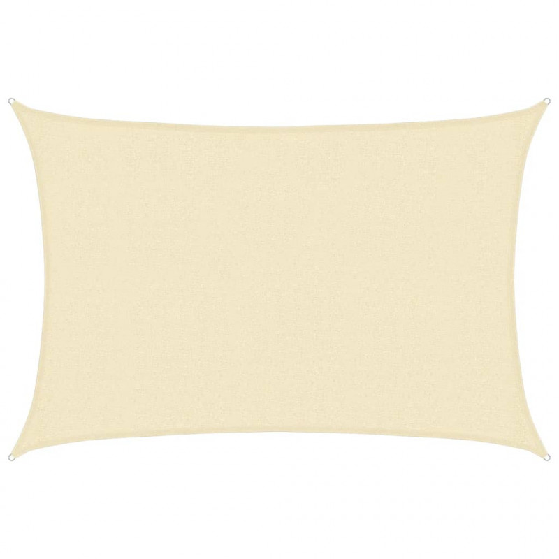Żagiel przeciwsłoneczny, 160 g/m², kremowy, 2,5x4 m, HDPE