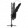 4-poziomowy parasol na aluminiowym słupku, czarny, 250x250 cm