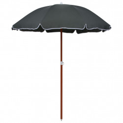 Parasol ogrodowy na stalowym słupku, 180 cm, antracytowy