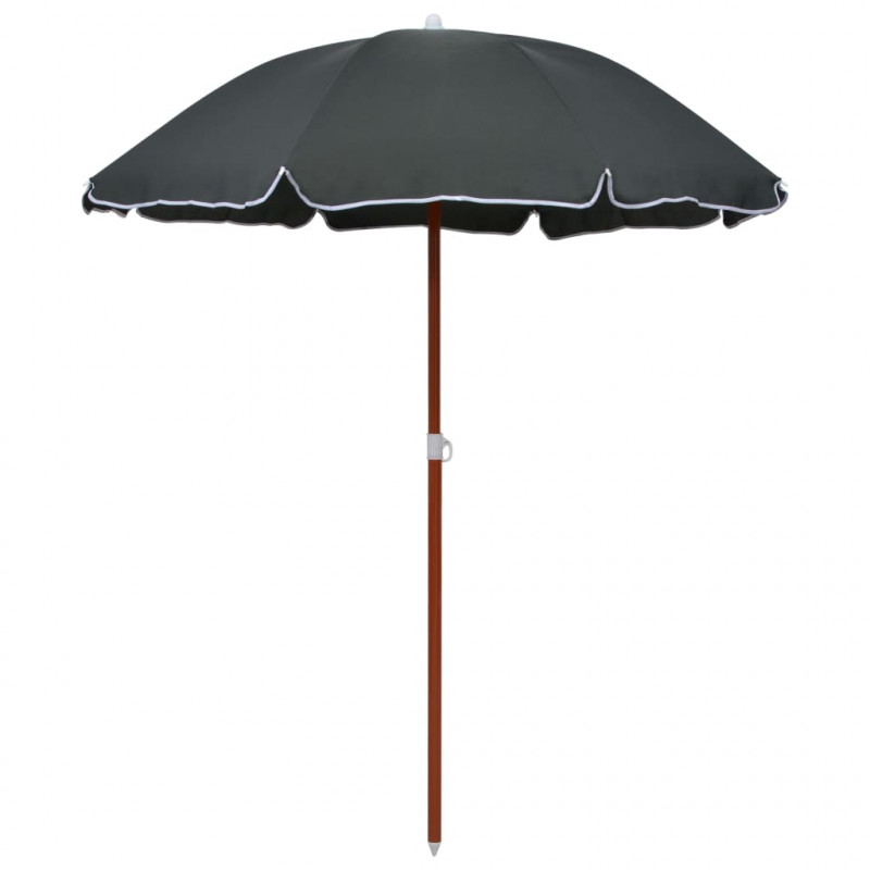Parasol ogrodowy na stalowym słupku, 180 cm, antracytowy