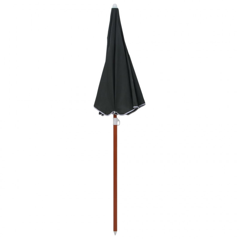 Parasol ogrodowy na stalowym słupku, 180 cm, antracytowy