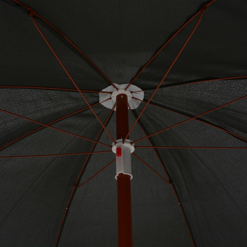 Parasol ogrodowy na stalowym słupku, 180 cm, antracytowy