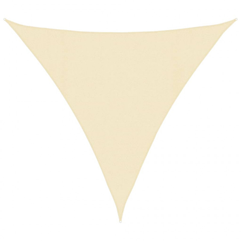 Żagiel przeciwsłoneczny, 160 g/m², kremowy, 4x4x4 m, HDPE
