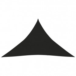 Żagiel przeciwsłoneczny, 160 g/m², czarny, 3,5x3,5x4,9 m, HDPE