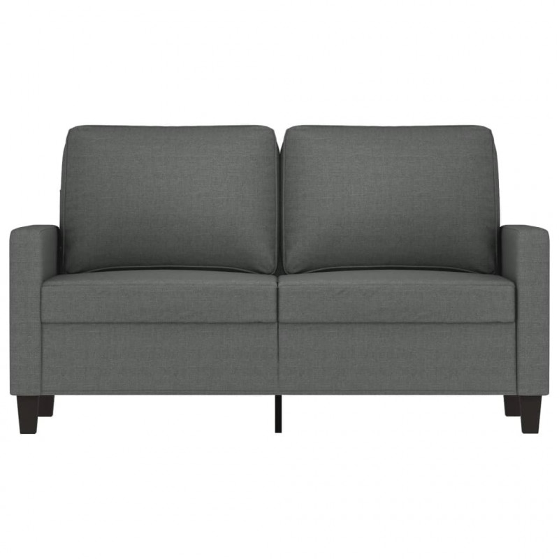 Sofa 2-osobowa, ciemnoszara, 120 cm, tapicerowana tkaniną