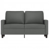 Sofa 2-osobowa, ciemnoszara, 120 cm, tapicerowana tkaniną