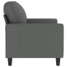 Sofa 2-osobowa, ciemnoszara, 120 cm, tapicerowana tkaniną