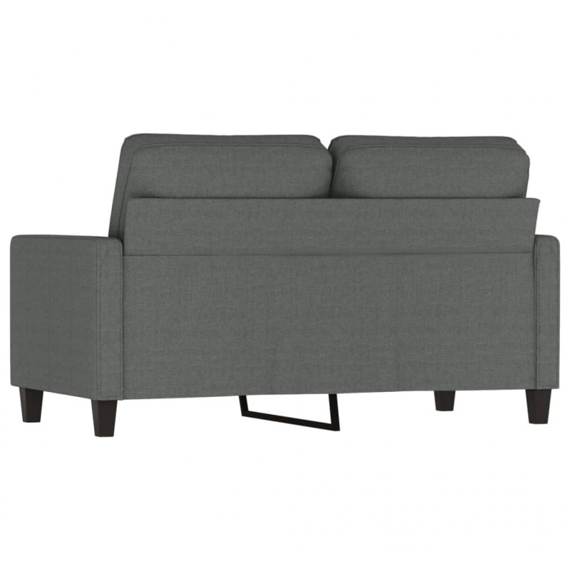 Sofa 2-osobowa, ciemnoszara, 120 cm, tapicerowana tkaniną