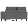 Sofa 2-osobowa, ciemnoszara, 120 cm, tapicerowana tkaniną