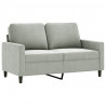 Sofa 2-osobowa, jasnoszara, 120 cm, tapicerowana aksamitem