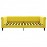 Sofa z funkcją spania, żółta, 100x200 cm, obita aksamitem