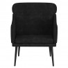 Fotel, czarny, 63x76x80 cm, obity aksamitem