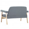 Sofa 2-osobowa tapicerowana tkaniną, jasnoszara