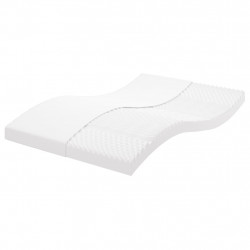 Materac piankowy, biały, 120x200cm, 7-strefowy, twardość 20 ILD