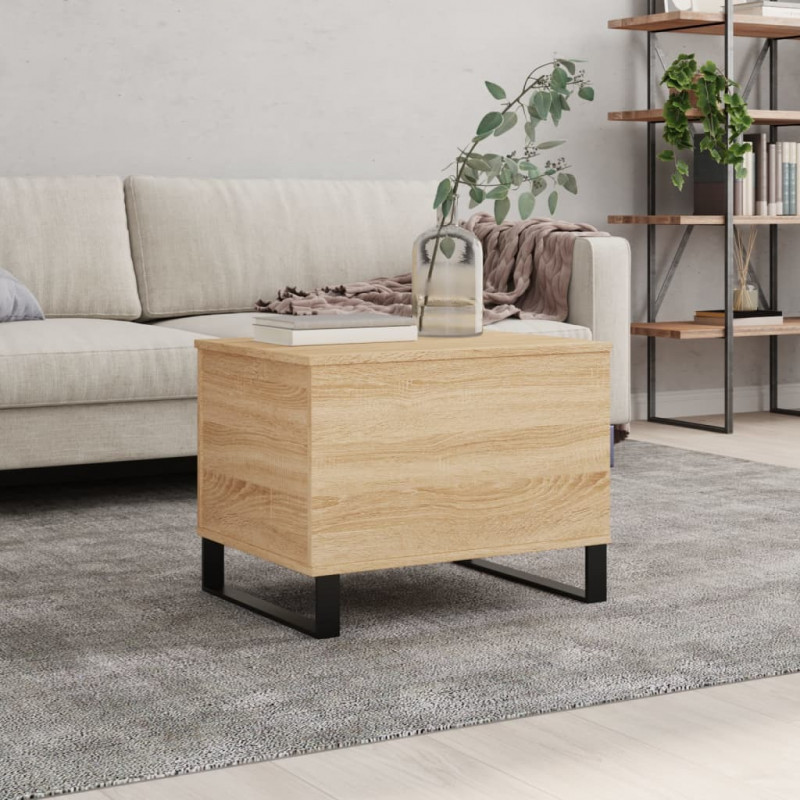 Stolik kawowy, dąb sonoma 60x44,5x45 cm materiał drewnopochodny