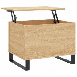 Stolik kawowy, dąb sonoma 60x44,5x45 cm materiał drewnopochodny
