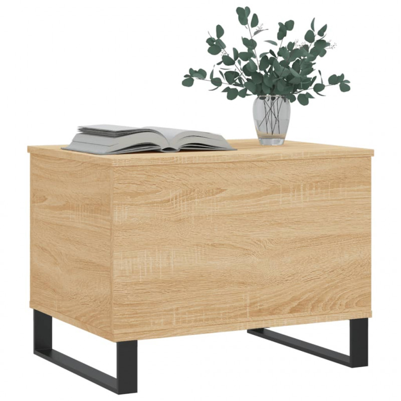 Stolik kawowy, dąb sonoma 60x44,5x45 cm materiał drewnopochodny