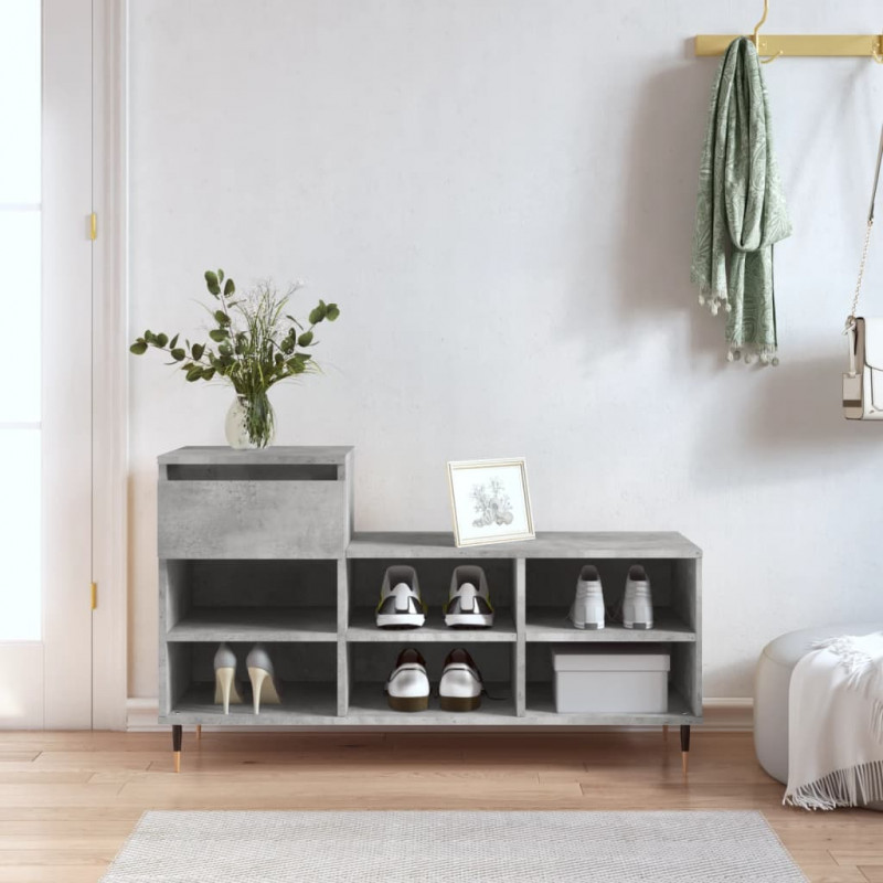 Szafka na buty, szarość betonu, 102x36x60 cm