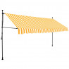 Ręcznie zwijana markiza z LED, 400 cm, biało-pomarańczowa