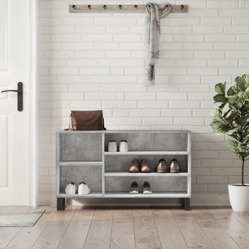 Szafka na buty, szarość betonu, 102x36x60 cm