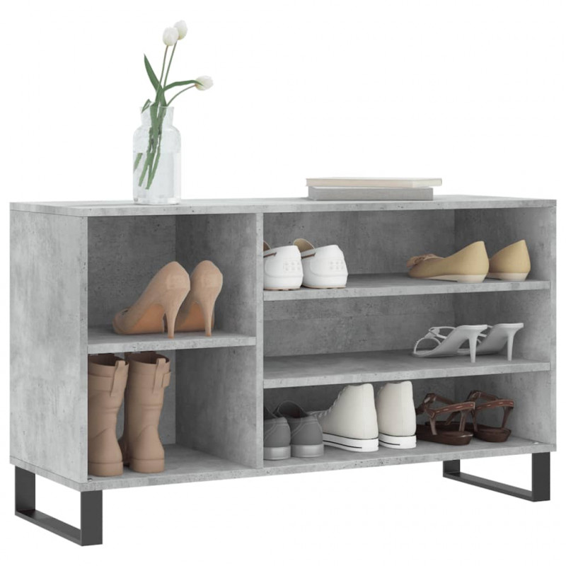 Szafka na buty, szarość betonu, 102x36x60 cm