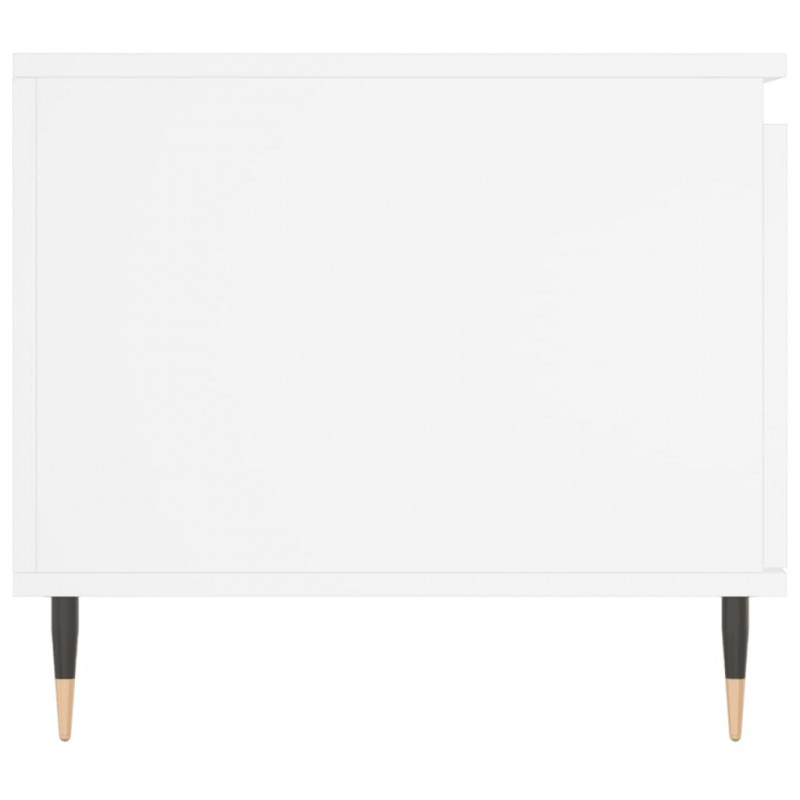 Stolik kawowy, biały 100x50x45 cm, materiał drewnopochodny