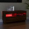Szafka pod TV z oświetleniem LED, brązowy dąb, 80x35x40 cm