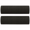 2-osobowa sofa z poduszkami, czarna, 120 cm, tkanina