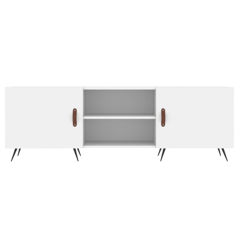 Szafka pod TV, biała, 150x30x50 cm, materiał drewnopochodny