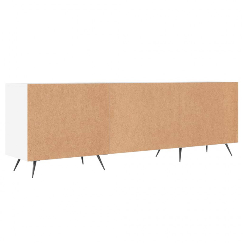 Szafka pod TV, biała, 150x30x50 cm, materiał drewnopochodny