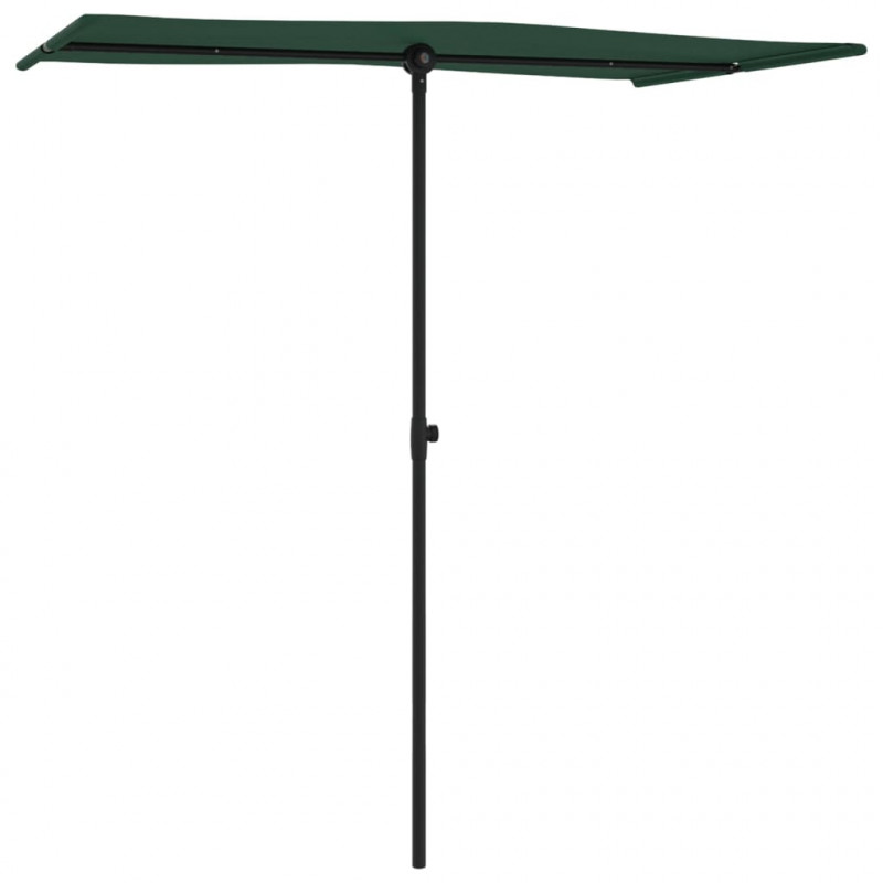 Parasol ogrodowy na aluminiowym słupku, 180x110 cm, zielony