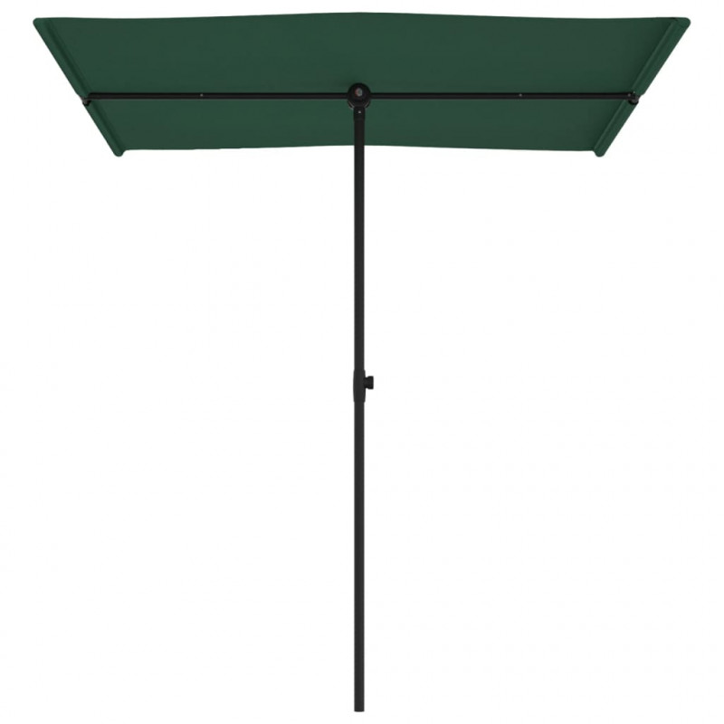 Parasol ogrodowy na aluminiowym słupku, 180x110 cm, zielony