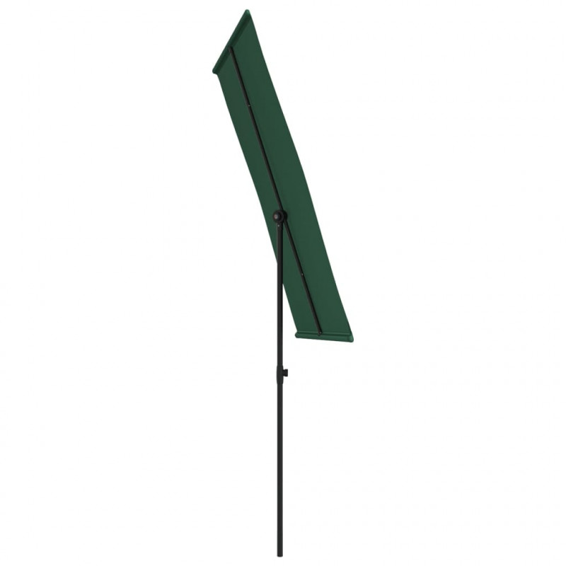 Parasol ogrodowy na aluminiowym słupku, 180x110 cm, zielony