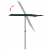 Parasol ogrodowy na aluminiowym słupku, 180x110 cm, zielony