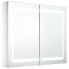 Szafka łazienkowa z lustrem i LED, 80 x 12,2 x 68 cm